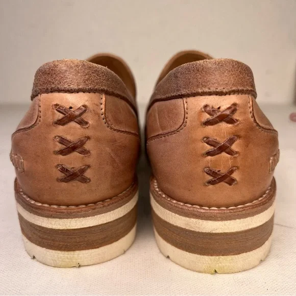 NWB BedStu Reinna III tan leather penny loafers - Picture 7 of 11